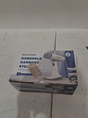 beautural foldable travel handheld garment steamer - 4.8oz water tank - 8ft cord - 1200W - WHITE/GREY (model: 722na-0013) image 2
