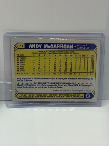 13 ASSTD 1987 SIGNED O-PEE-CHEE EXPO BASEBALL CARDS image 15