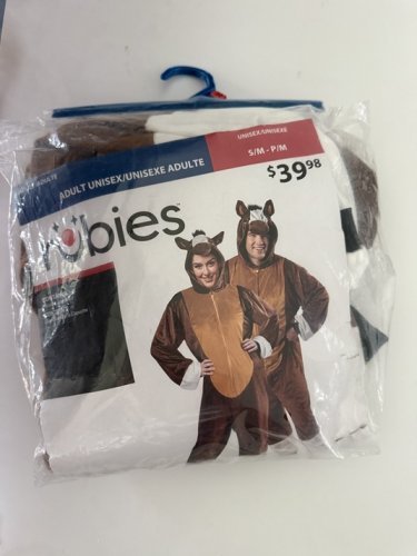 ADULT UNISEX RUBIES HORSE ONESIE COSTUME - SMALL - BROWN (STYLE: 100379) image 2