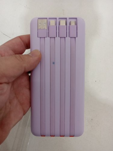 Charmast Power Bank with Built in Cables - 20000mAh - purple (model: c2065) image 3