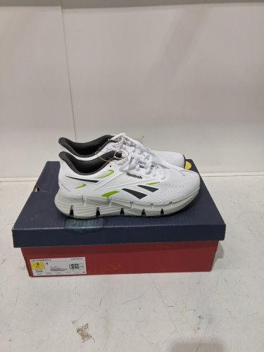 men's reebok zig dynamica running shoes - 8 - white / grey / green (model: 100244518) image 2