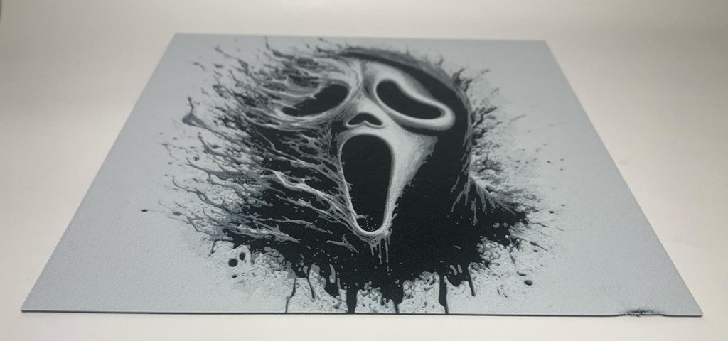 8"x8" 3D Printed - Ghostface from scream- Textured Photo image 2