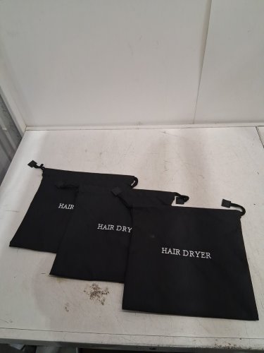 3 JERDON Hair Dryer Bag with Drawstring - 12" X 12" - BLACK (MODEL: JHDB12BK) image 2