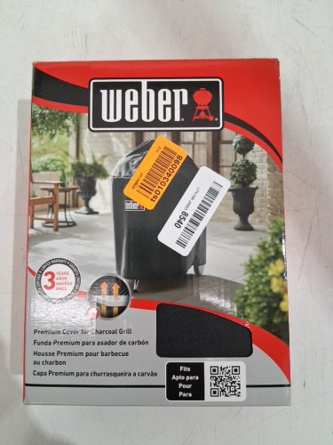 WEBER PREMIUM GRILL COVER - 26'' - BLACK (MODEL: 7153) image 2