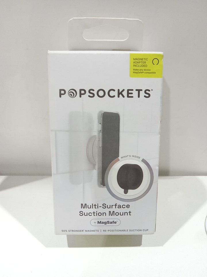 Popsocket Multi-Surface Suction Magsafe Phone Mount with magnetic adapter - Metallic black image 2