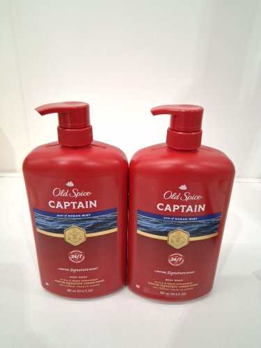 2PK OLD SPICE CAPTAIN BODY WASH - OCEAN MIST - 987ML/EACH image 2