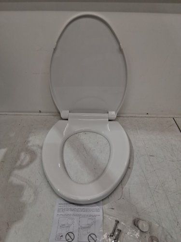 SAILTOK ELONGATED TOILET SEAT WITH SOFT CLOSE - 18.5" - WHITE image 4