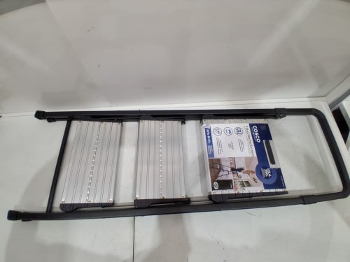 Cosco 3-Step Folding Step Stool - 250LB MAX - 8FT X 11" - BLACK /SILVER (MODEL: 1806326 / 11426ABK1E) image 2
