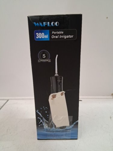 7pc wafloo Water Flosser - Portable, 300ML Tank, IPX7 Waterproof, 5 Modes, 6 Flossing Tips - black/clear (model: y206) image 4