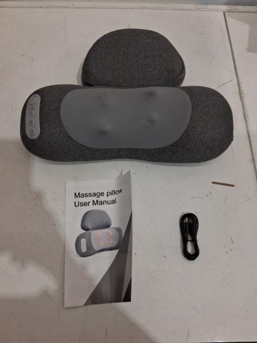 3-IN-1 NECK MASSAGER PILLOW WITH HEAT & TRACTION 8W - GREY (MODEL: YL-T02) image 3