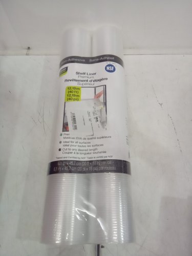 2pk smart design shelf liners - 20ft x 18"/EACH - clear (model: 1850073) image 2