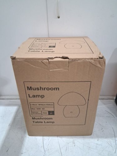 Mushroom Lamp with Touch Control Switch - 3 way dimmable - brown and opal white shade image 2