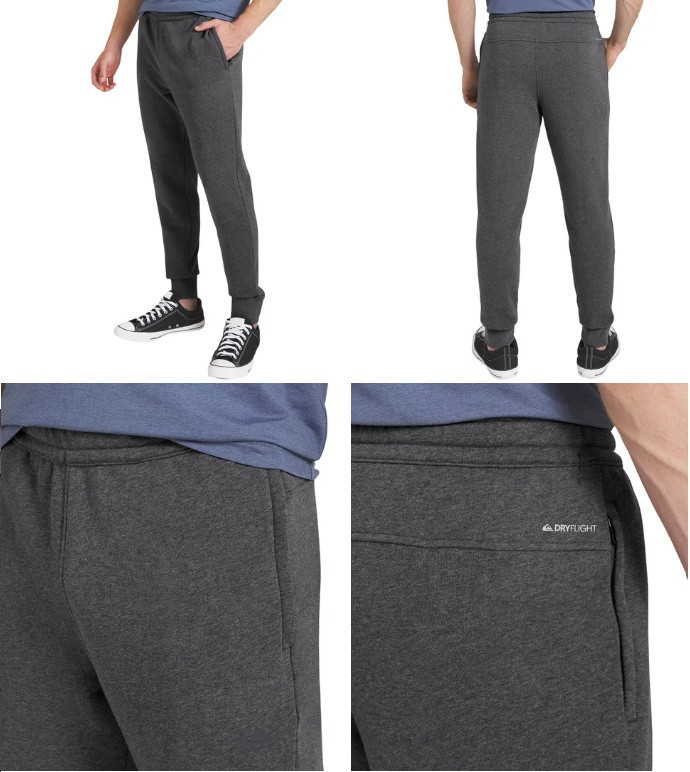 Men's Quicksilver Dry flight French Terry Joggers with zipper pockets - Medium - dark Grey (style: 1978892) image 2