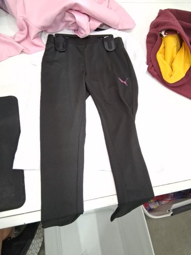 3pc girl's puma matching set - zip up hoodie, shirt, leggigns - 8 - pink/white/black (style: 1332597) image 4
