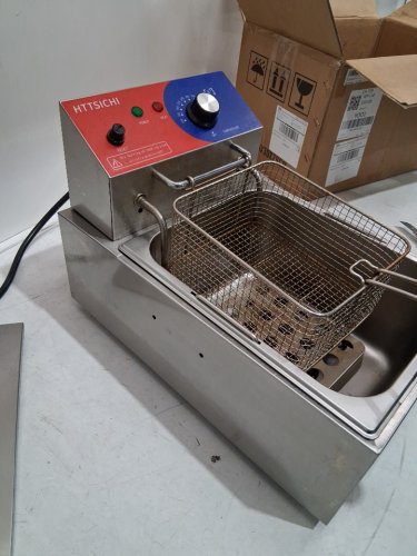 HTTSICHI COMMERCIAL FOOD FRYER - 110-120 V, 1700W - STAINLESS STEEL (MODEL: SZ-81A) image 7