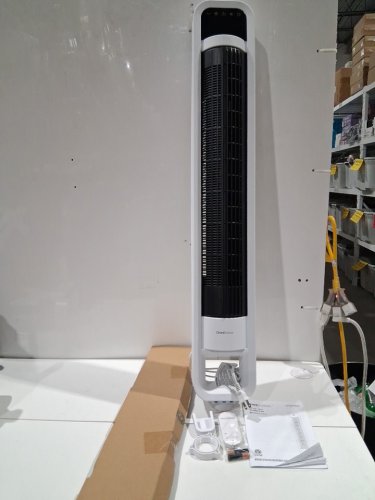 omnibreeze premium 38" Rotating tower fan with wifi CONTROL, 5-SPEEDS & REMOTE - white/BLACK (model: 5333021/dc2313r-g) image 3