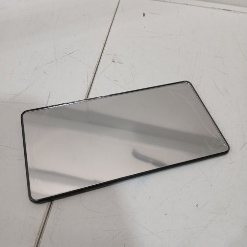 car sun visor mirror with straps - 5" x 10" - black image 3