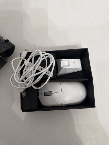 AJAZZ Gaming Mouse with Charging Base - 66g LIGHTWEIGHT, 12,000 DPI - WHITE (MODEL: AJ139 V2 MC) image 3