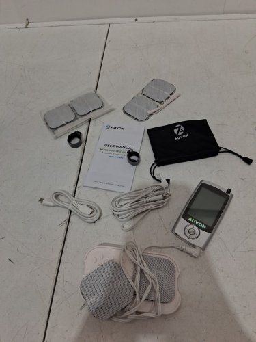 auvon 3-in-1 nerve muscle stimulator tens machine ems device with 24 modes - grey (model: ‎PRO18AB) image 3