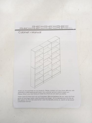 6-Tier Large Storage Home Library Bookcase Shelf - 74"x 59" - Blue (Model: FPB-682CAM) image 5