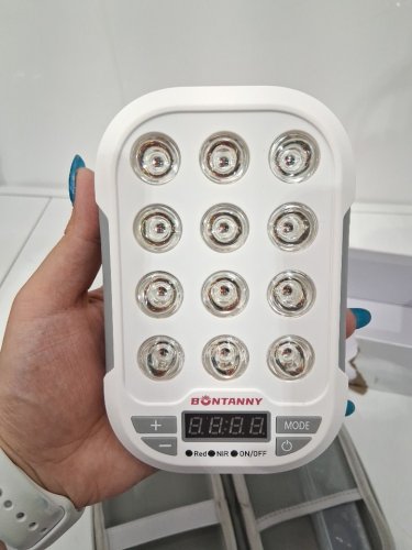 botanny rechargeable portable handheld red light therapy light - 5.9" x 3.8" - white image 4