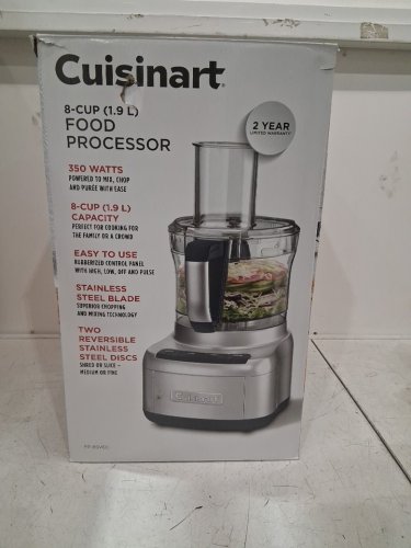 CUISINART 2-SPEED FOOD PROCESSOR - 8 CUP CAPACITY - SILVER (MODEL: FP-8C) image 8