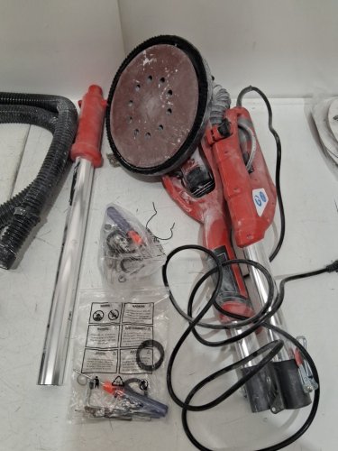 xdovet Electric adjustable Drywall Sander with LED Strip Light, Long Dust Hose, Storage Bag - 850W - Variable Speed 1750 RPM - red/black image 5