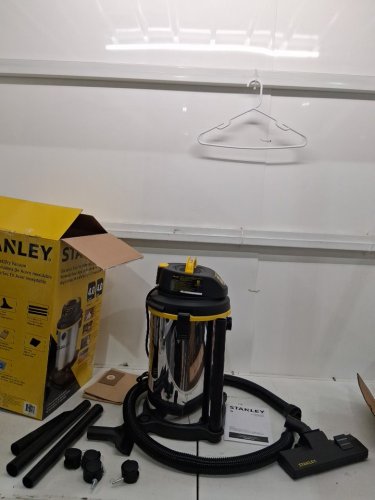 STANLEY WET/DRY STAINLESS-STEEL VACUUM WITH ATTACHMENTS and ACCESSORIES, 4 Gallon- 4 Horsepower- BLACK/YELLOW (MODEL: ‎SL18129) image 3