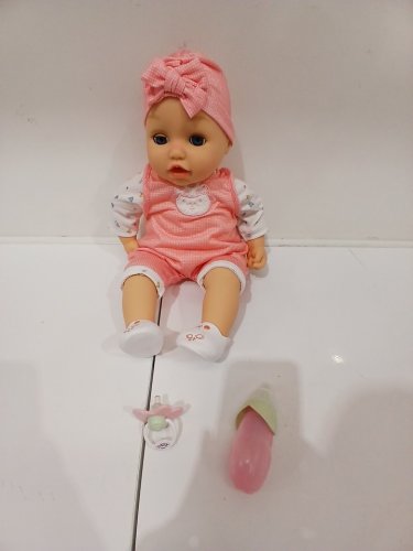 BABY Born My Real Baby Doll Annabell with Bottle / Pacifier & Diaper - 17" - Ages 3+ - pink (model: 918599C3) image 3