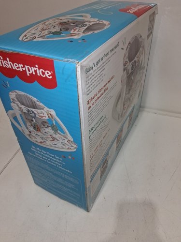 FISHER-PRICE PORTABLE BABY CHAIR SIT-ME-UP FLOOR SEAT WITH DEVELOPMENTAL TOYS - 25LB - WHITE/MULTICOLOUR - (MODEL: HBM78) image 4