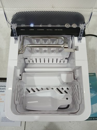 EUHOMY SELF-CLEANING BULLET COUNTERTOP ICE MAKER WITH ICE SCOOP - MAKES 27LB PER DAY - BLACK (MODEL: im021-bbl-caeh / IMB1008CA-UL) image 5