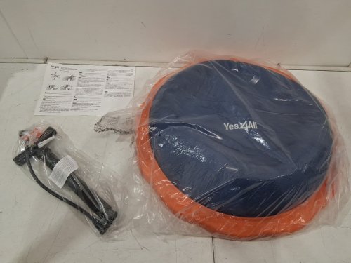 YES4ALL Premium Half Ball Stability Balance Trainer - 23.5" X 7.25" - 880LB MAX - orange/blue (model: H6NC) image 2
