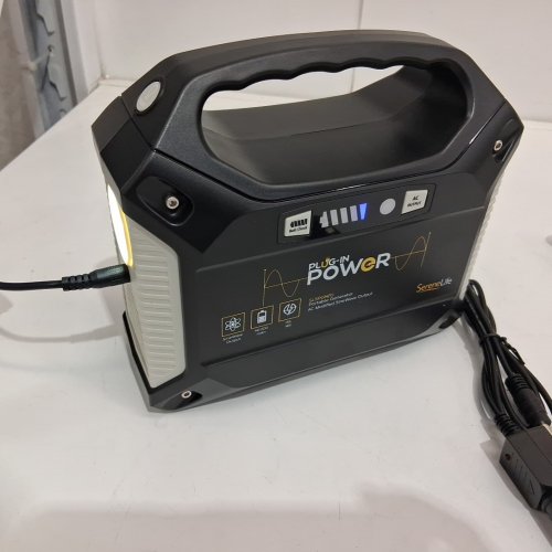 SereneLife Portable Power Generator, solar Compatible - 155w battery pack - 42000mah - black (model: slspgn20) image 4