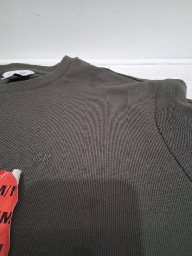 MEN'S calvin KLEIN microwaffle t shirt - MEDIUM - GREEN GREY (STYLE:1957356) image 3