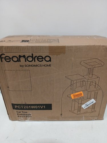 Feandrea Multi-Level Cat Tree Condo With Scratching Posts and Hammock - Medium - 17.7" x 13.8" x 44.1" - Light Grey (model: PCT261W01V1) image 2