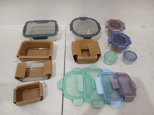 20PC Ello Color Lock Mixed Meal Prep Glass Food Storage Containers - assorted colors (model: 1969922) image 3