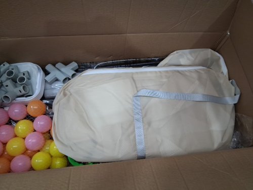 Zeebaba XL Safety Playpen WITH MAT AND BALLS For Babies And Toddlers - 71" x 59" - BEIGE (model: playpen-01) image 6