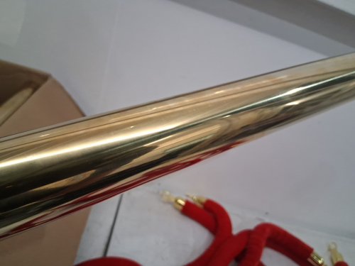 8pc garvee  Stanchions Posts With Red Velvet Ropes - 5ft rope - gold/red (model: ppg_33x69y9j) image 7