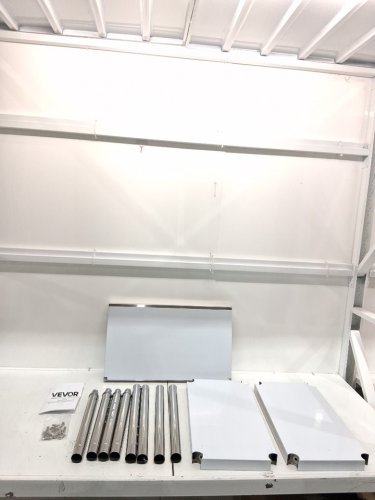 Stainless Steel adjustable height heavy duty food prep and Work Table with 3-Sided Backsplash -24" x 28" x 26" - silver (Model: Skt710*610t ) image 3