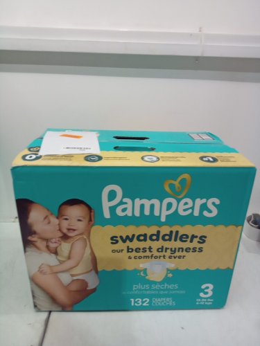 132PK PAMPERS SWADDLERS DIAPERS - SIZE 3 (13LB - 26LB) image 2