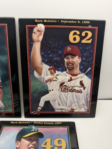 5PC SET COLLECTIBLE MARK MCGWIRE PLATE HOMERUN SET LIMITED EDITION image 4