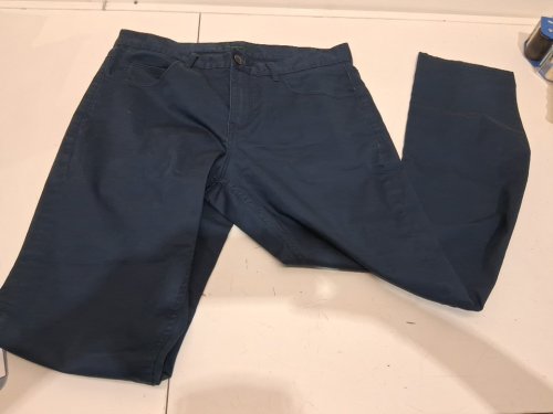 MEN'S PERRY ELLIS SLIM FIT LINEN BLEND SUIT PANTS - 30W - NAVY BLUE image 2