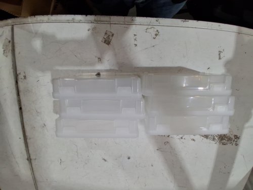 6PK IRIS USA PLASTIC PENCIL CASES WITH SNAP LID - CLEAR/PEARL image 4