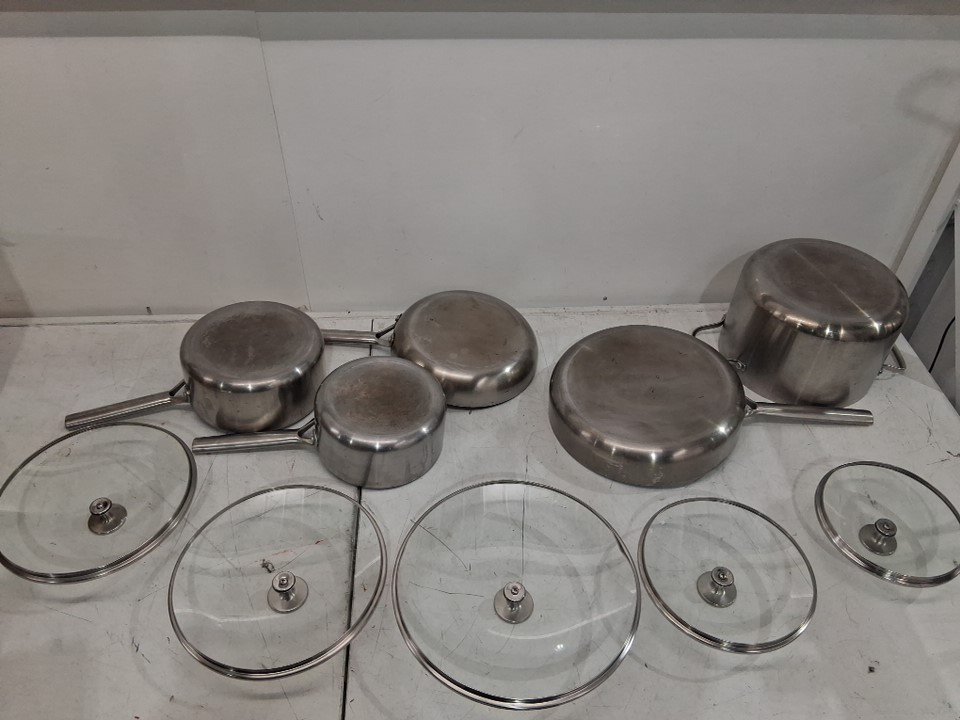 10pc blue diamond triple steel non-stick cookware - silver (model: 1782498) image 3