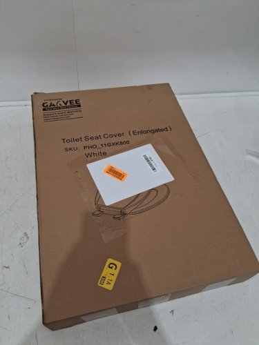 GARVEE ELONGATED SLOW CLOSE PLASTIC TOILET SEAT - 19" - WHITE (MODEL: PHO_11GXK800) image 2