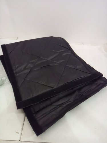 Fireplace Draft Stopper with Magnets - 80" x 72" - black image 2