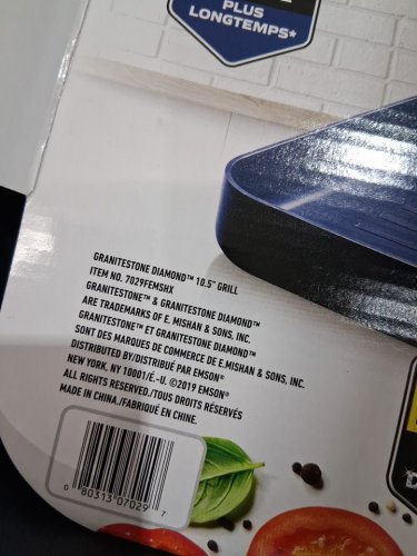 GRANITESTONE DIAMOND NON-STICK Grilling Pan -12" - BLUE (model: 30320000) image 3