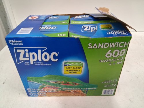 600PK Ziploc Brand Sandwich Bags - CLEAR - (MODEL: 1678750) image 2