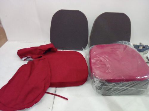 6pk FOAM Chair Cushions with fabric covers - 16" - red image 3