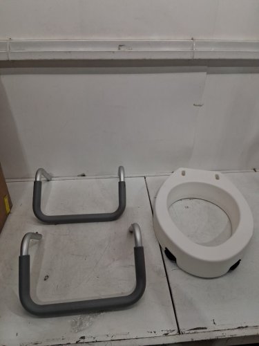 Raised Toilet Seat with Arms - 300lb - WHITE (MODEL:SC7060NA-L-4) image 3